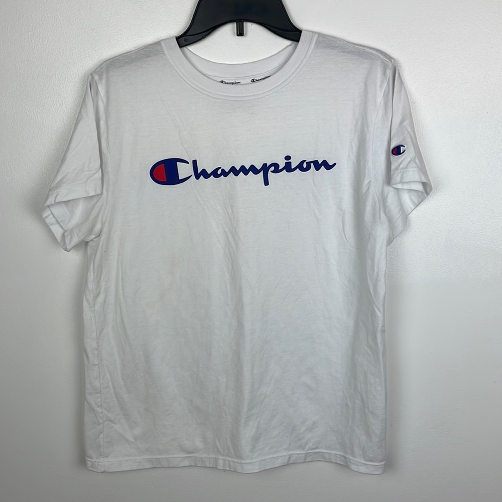 Unisex Champion T’Shirt Color White Size Large
